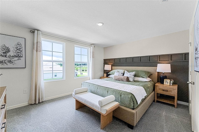 view of carpeted bedroom