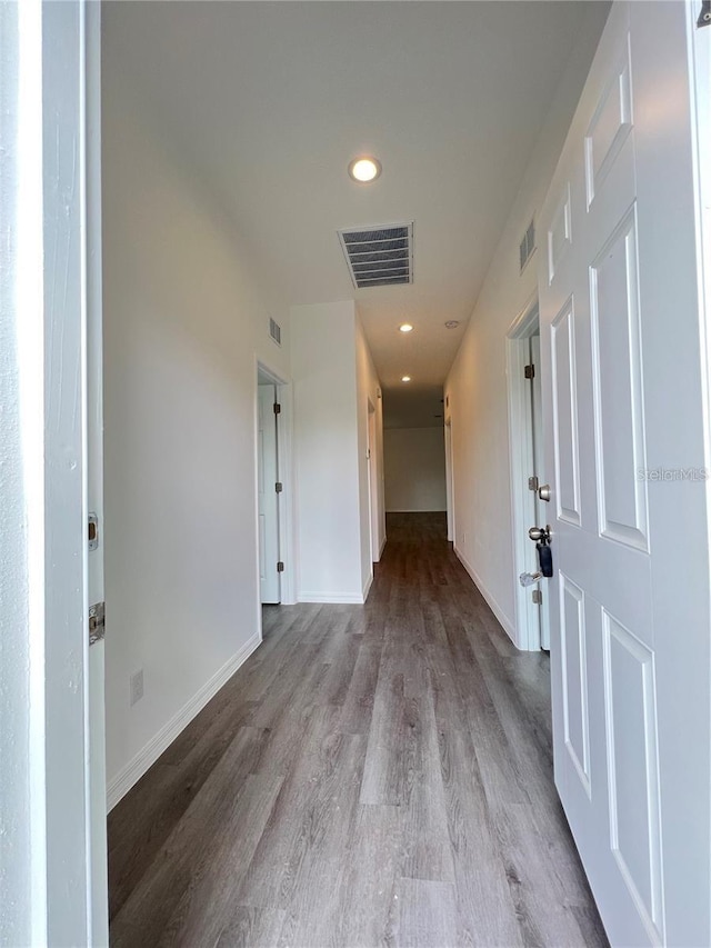 hall featuring light hardwood / wood-style floors