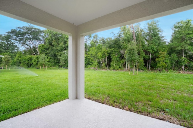 view of yard featuring a patio