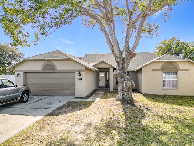 ranch-style house with a garage