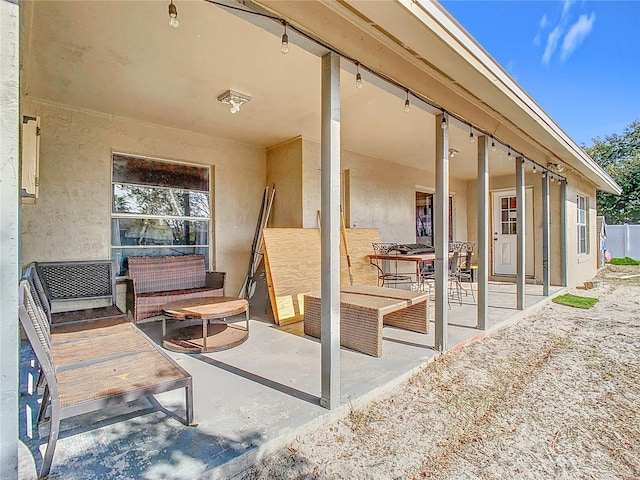 view of patio / terrace featuring outdoor lounge area