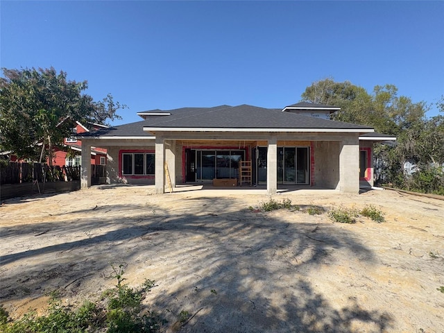 rear view of property with a patio