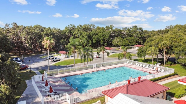 view of pool featuring a patio area