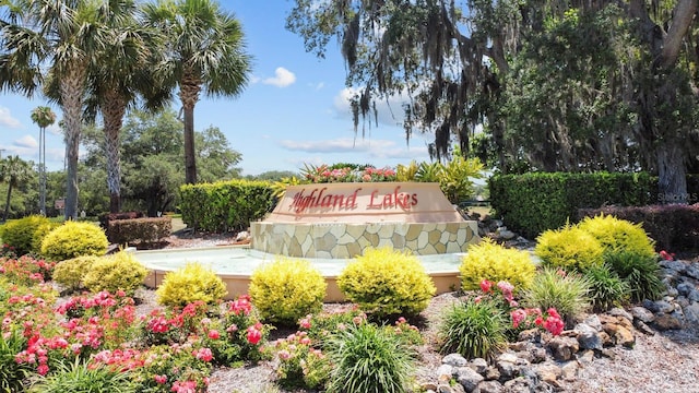 view of community sign