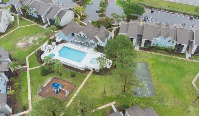 birds eye view of property