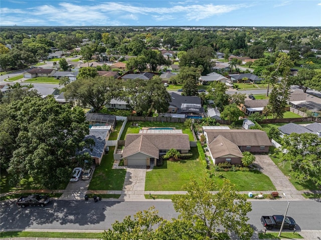 drone / aerial view featuring a residential view