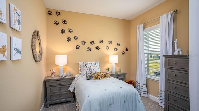 view of carpeted bedroom