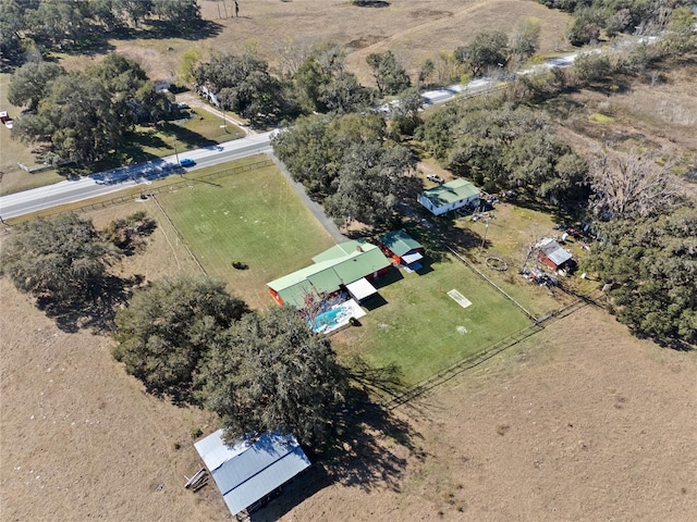 bird's eye view featuring a rural view