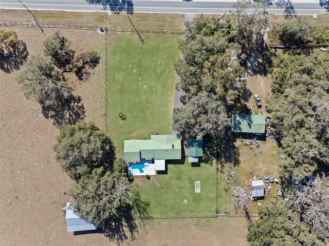 bird's eye view featuring a rural view