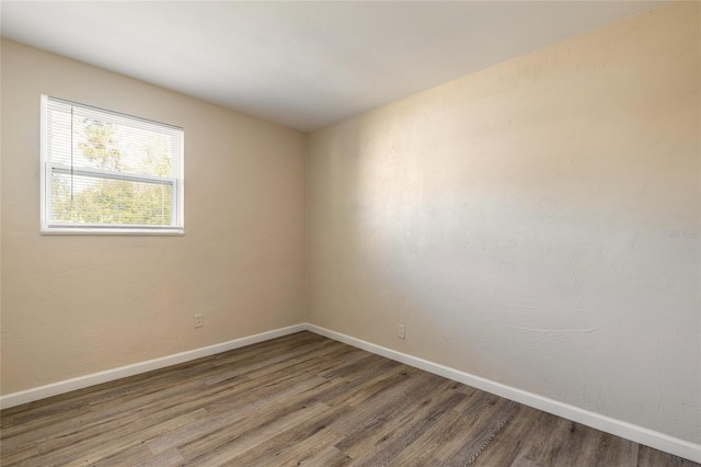 empty room featuring wood-type flooring