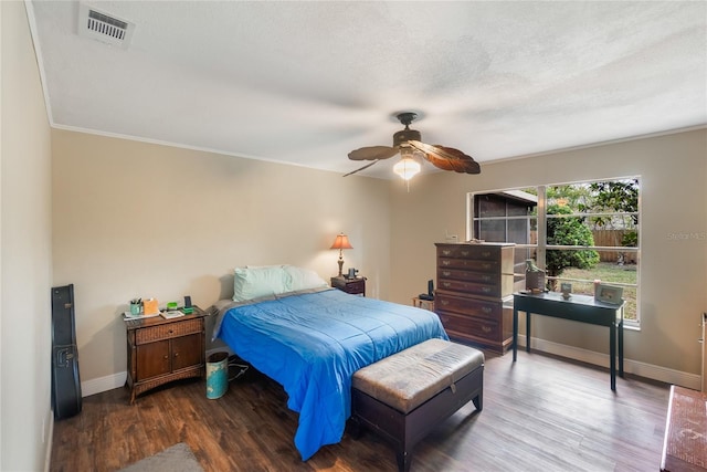 1309 Paradise Ln, Winter Park, FL 32792 - bedroom with ceiling fan and hardwood / wood-style floors