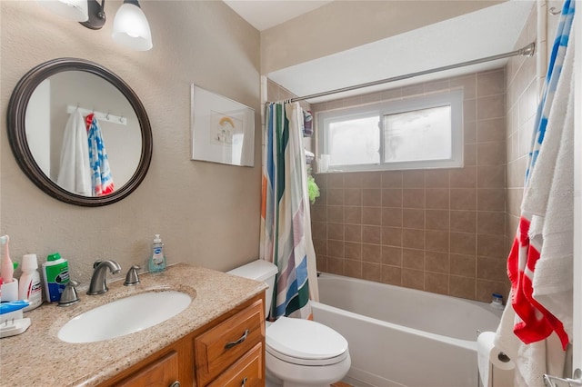 1309 Paradise Ln, Winter Park, FL 32792 - full bathroom with toilet, vanity, and shower / tub combo with curtain