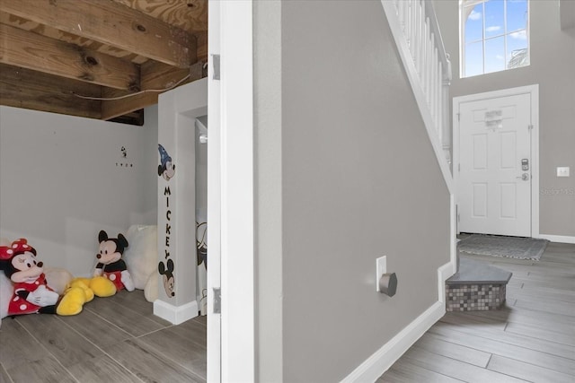 interior space featuring light wood-type flooring