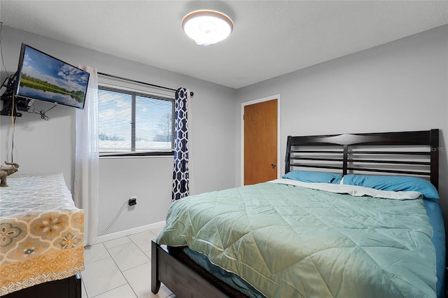 bedroom with a textured ceiling