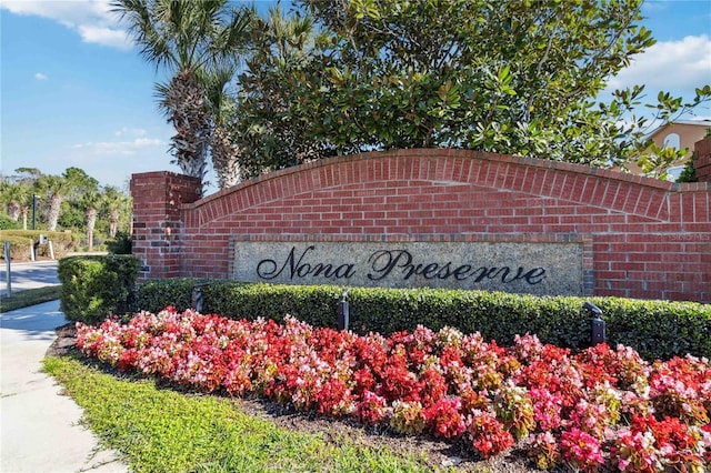 view of community sign