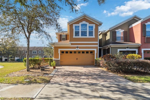 view of front of house featuring a garage