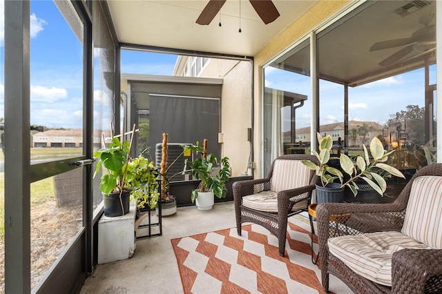 view of sunroom