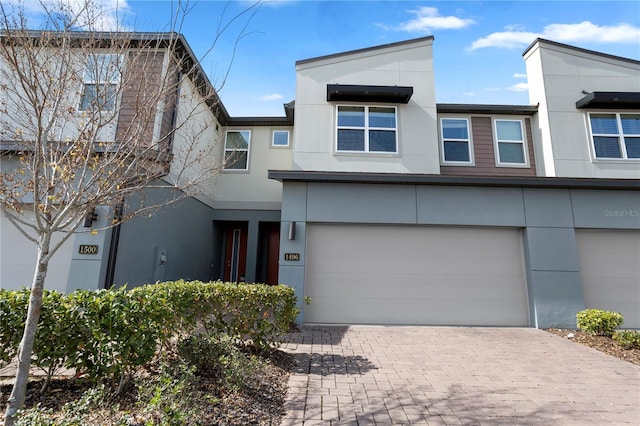 view of property featuring a garage