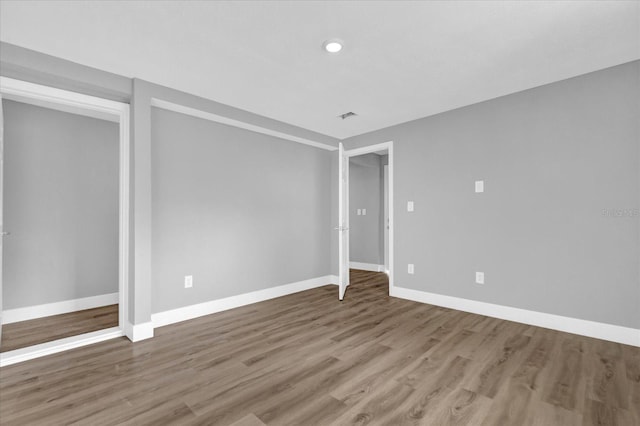 interior space featuring wood-type flooring