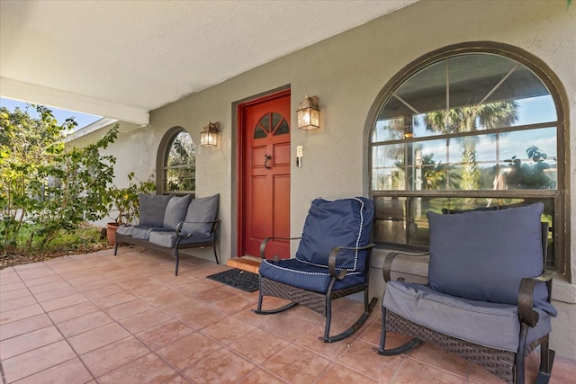 view of patio with an outdoor living space