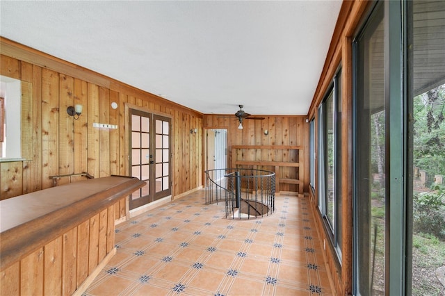 interior space featuring french doors