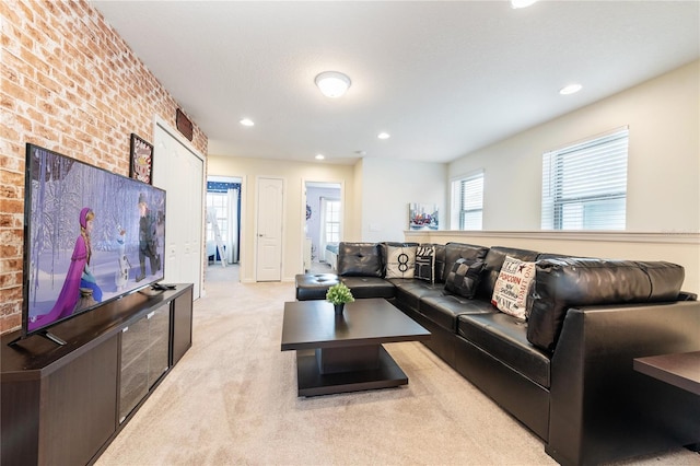 view of carpeted living room