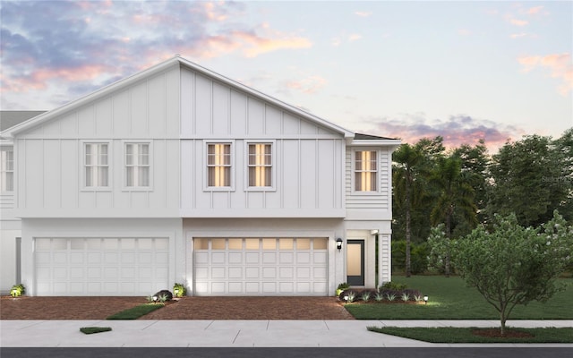 view of front of home featuring a garage