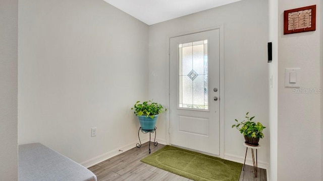 entryway featuring light wood-type flooring