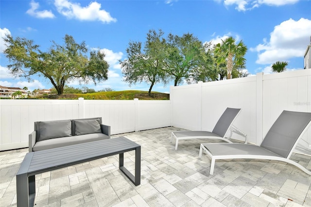 view of patio with outdoor lounge area