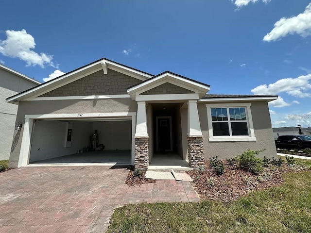 craftsman-style house with a garage