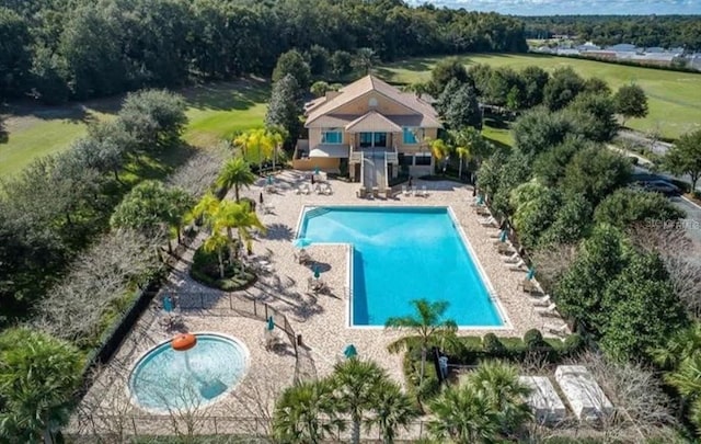 view of pool with a patio area