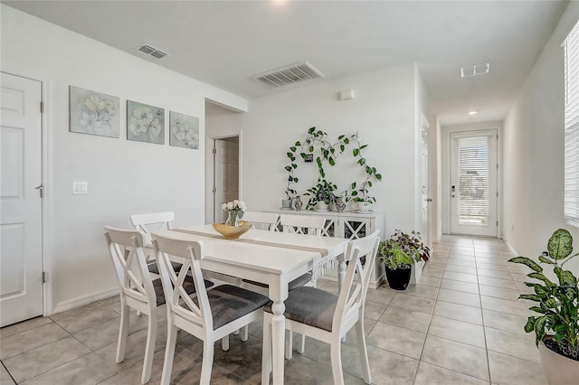 view of tiled dining room