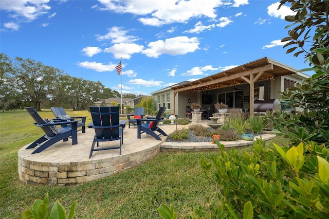 view of yard with a patio