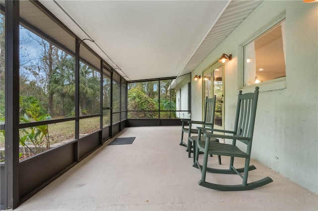 view of sunroom