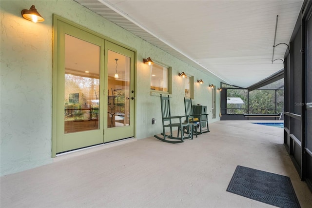 view of sunroom