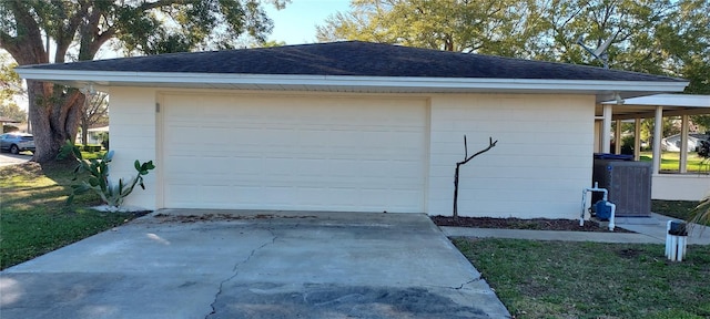 garage featuring cooling unit