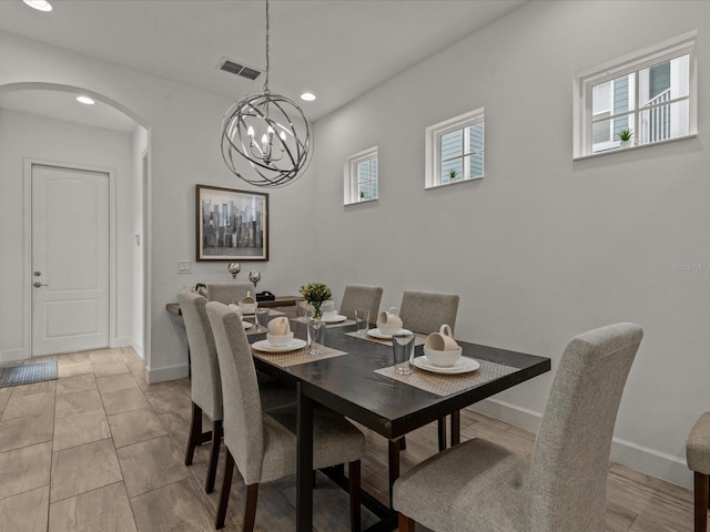 view of dining area