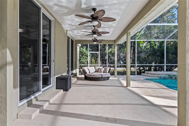 view of sunroom