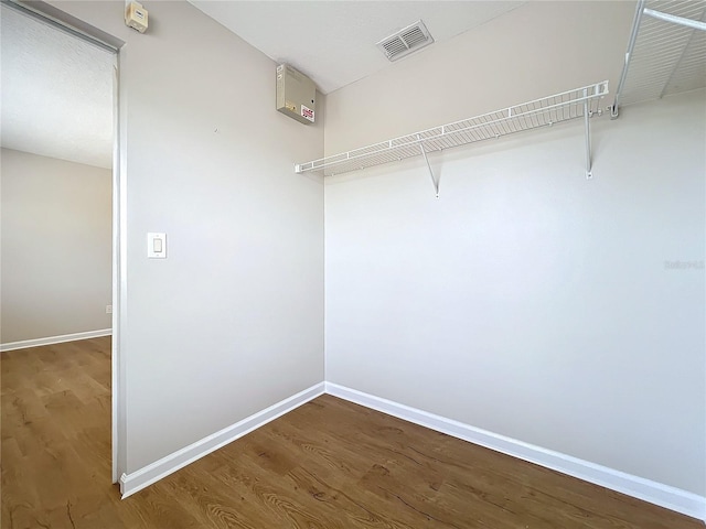 spacious closet featuring wood-type flooring