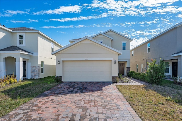 view of front property with a front lawn