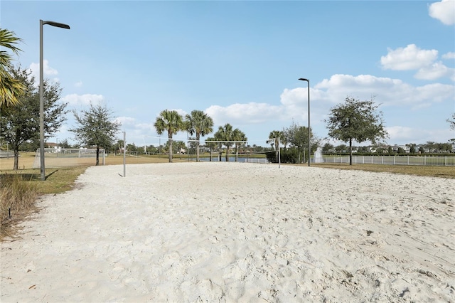 view of community featuring volleyball court