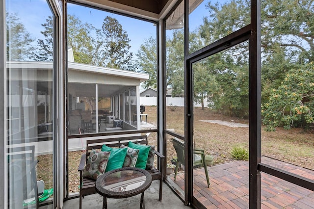 view of sunroom / solarium