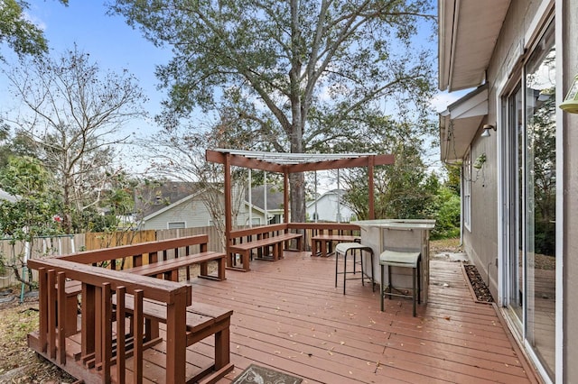 view of wooden deck