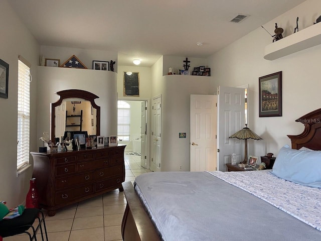 view of tiled bedroom