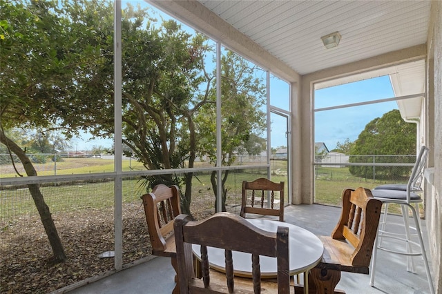 sunroom featuring a wealth of natural light