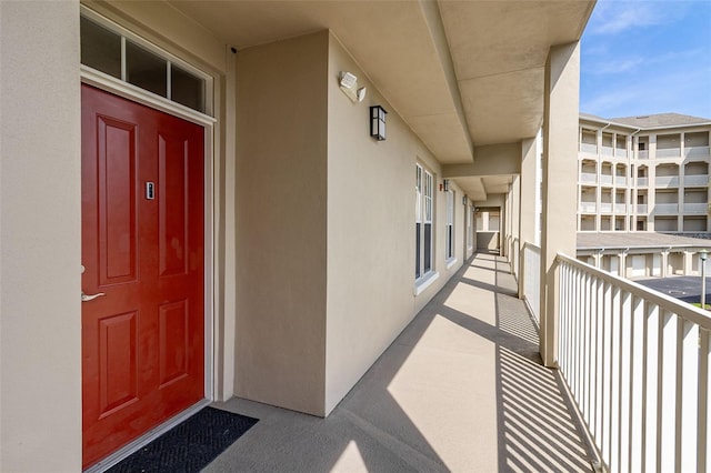 exterior space with a balcony