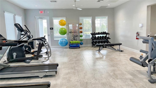 view of workout area