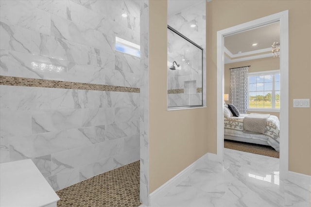 bathroom with walk in shower