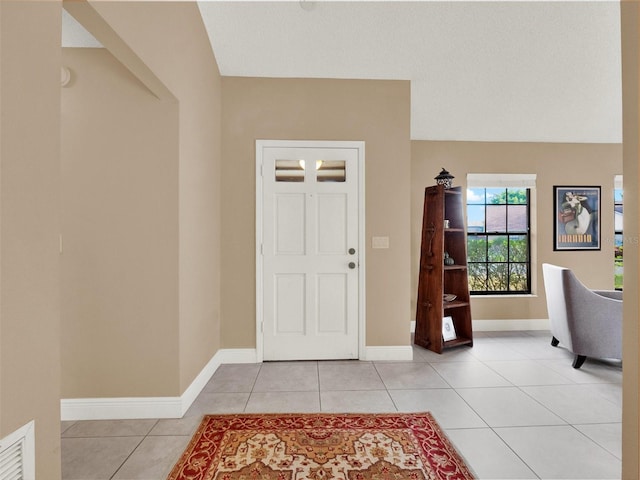 view of tiled foyer