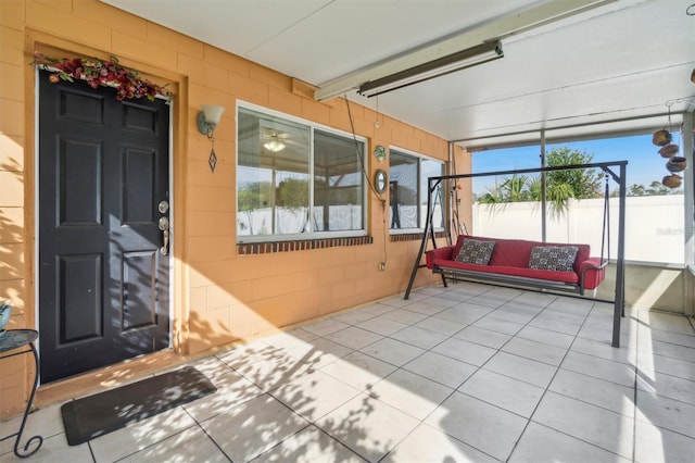 view of sunroom